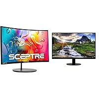 Sceptre 24-inch Curved Gaming Monitor (C248W-1920RN Series) and Acer 21.5 Inch Full HD (1920 x 1080) IPS Ultra-Thin Zero Frame Computer Monitor (SB220Q bi)
