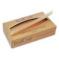 Bagcraft 016010 EcoCraft Interfolded Soy Wax Deli Sheets, 10w x 10 3/4l, Box of 500 (Case of 12 Boxes)