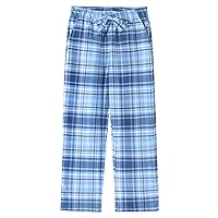 Spring&Gege Boys Soft Flannel Pajamas Pants Plaid PJ Pants Lounge Long Bottoms