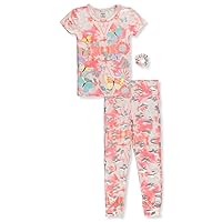Girls' 3-Piece Butterfly Pajamas Set Outfit