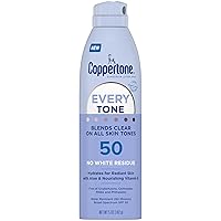 Every Tone Sunscreen Spray SPF 50, Lightweight, Rubs on Clear Sunscreen for All Skin Tones, Formulated with Nourishing Vitamin E, 5 Oz Bottle