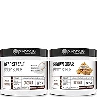pureSCRUBS Coconut Dead Sea Salt Scrub + Brown Sugar Body Scrub