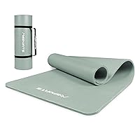MSports Premium Gymnastics Mat including Carry Strap + Exercise Poster + Workout App - Skin-Friendly Fitness Mat, 190 x 60, 80 or 100 x 1.5 cm, Various Colours, Phthalate-Free Yoga Mat