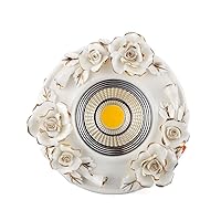 GeRRiT Ceramic Carved Ceiling Light Anti-dazzle High Transmittance LED Embedded Flat Ceiling Down Lighting Recessed Lights Bright High CRI White/warm Lighting Lamp Embedded Integrated Home Indoor Deco
