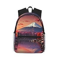 Japan Mount Fuji Landscape Print Backpack Lightweight,Durable & Stylish Travel Bags, Sports Bags, Men Women Bags
