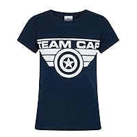 Marvel Captain America Civil War Team Cap Blue Short Sleeve Girl's T-Shirt 3-4 Years