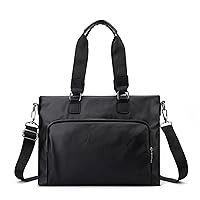 Mens Briefcase Male‘s Solid Color Briefcase Waterproof Handbag For Men Vintage Large Capacity Multifunction Crossbody Bags