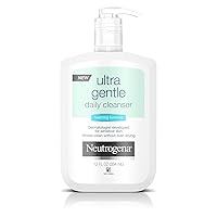 Fragrance Free Ultra Gentle Foaming Daily Cleanser, Hydrating Face Wash for Sensitive Skin, Removes Makeup & Gently Cleanses Without Over Drying, Hypoallergenic, 12 fl. oz