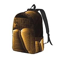 Canvas Backpack For Women Men Laptop Backpack Candlelight Night Reading Travel Daypack Lightweight Casual Backpack
