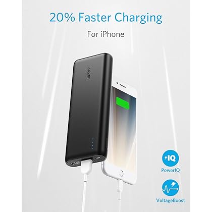 Anker PowerCore 20,100mAh Portable Charger Ultra High Capacity Power Bank with 4.8A Output and PowerIQ Technology, External Battery Pack for iPhone, iPad & Samsung Galaxy & More (Black)