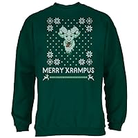 Old Glory Christmas Merry Krampus Ugly Xmas Sweater Forest Adult Sweatshirt - Large