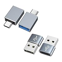4 PC USB C to USB Adapter/USB-C to USB-A,USB to USB C Adapter/USB A to USB C Connect USB Adapter and Type C or Power Cable Converter for Samsung A13 A53 S23 A14 A11 A12 A21 A51 A71 A32