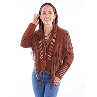 Scully Western Jacket Womens Snap Front Whipstitch Fringe F0_L1100