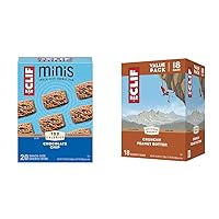 Minis Chocolate Chip Snack Bars (20 Pack) and Crunchy Peanut Butter Energy Bars (18 Pack)