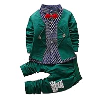 HZXVic Baby Boys Gentleman Outfits Suits,Toddler Boy Clothes Formal,Kids Dress Shirt+Bow Ties+Pants Set