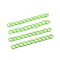 AGCFABS 30Pcs/Pack Metal Paint Extension Chain Colorful Linking Rings Curb Twist Chains for Bracelet Necklace Mask Lanyard Strap DIY Jewelry Making Accessories (Green)