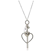 GUESS Basic Large Open Heart Charm Pendant Necklace