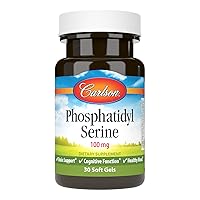 Carlson - Phosphatidyl Serine, 100 mg, Non-GMO, Brain Function, 30 Softgels