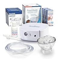 Bundle - 7 Items Electric Nasal Irrigation System and Sinus Infection Treatment Delivery System Bundle with 3 Nasal Nebulizer Kits and 3 1 floz Bottles Moisturizer Nasal Spray