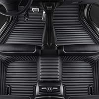 Customized Artificial Leather Car Floor Mats Waterproof Anti-Slip Suitable for Cars SUVs Trucks Protect Your Vehicle's Interior from Dirt and Debris (Black -3D Stripe)