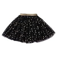 Baby Girls Mesh Tulle Tutu Skirts Star Glitter Print Dance Dress Birthday Party Princess Skirts Soft Fluffy Dress