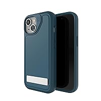 ZAGG Everest Snap iPhone 15/14/13 Case with Kickstand - Drop Protection (20ft/6m), Triple-Layer Textured Cell Phone Case, No-Slip Design, MagSafe Phone Case, Marine Blue