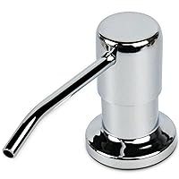 Soap Dispenser for Kitchen Sink Stainless Steel Built in Soap Dispenser Countertop Pump Head with 17OZ Large Liquid Bottle fit Kitchen Bathroom (Chrome)
