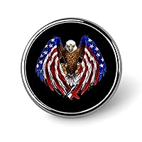 Bald Eagle American Flag Brooch Lapel Pin for Suits Costume Men Women Tie Pin Badge
