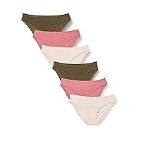 Amazon Essentials Women's Bikini Brief Underwear, Pack of 6