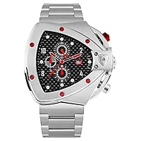 Spyder Horizontal Mens Analogue Quartz Watch with Stainless-Steel Bracelet T20SH-A-B, silver, Modern