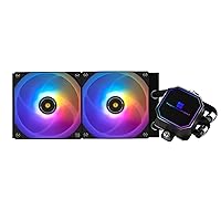 Thermalright Frozen Prism 240 Black ARGB Liquid CPU Water Cooler with 120mm ARGB PWM Fan,240 Black Cold Row Specification, Computer Water Cooler for AMD/AM4/AM5,Intel LGA1700/1150/1151/1200/2011