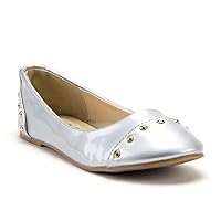 Jazamé Little Girls' Slip On Patent Leather Round Toe Ballet Flats Dress Shoes