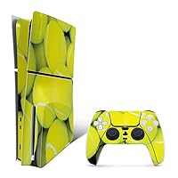 MightySkins Skin Compatible with Playstation 5 Slim Disk Edition Bundle - Tennis is Life | Protective, Durable, and Unique Vinyl Decal wrap Cover | Easy to Apply | Made in The USA