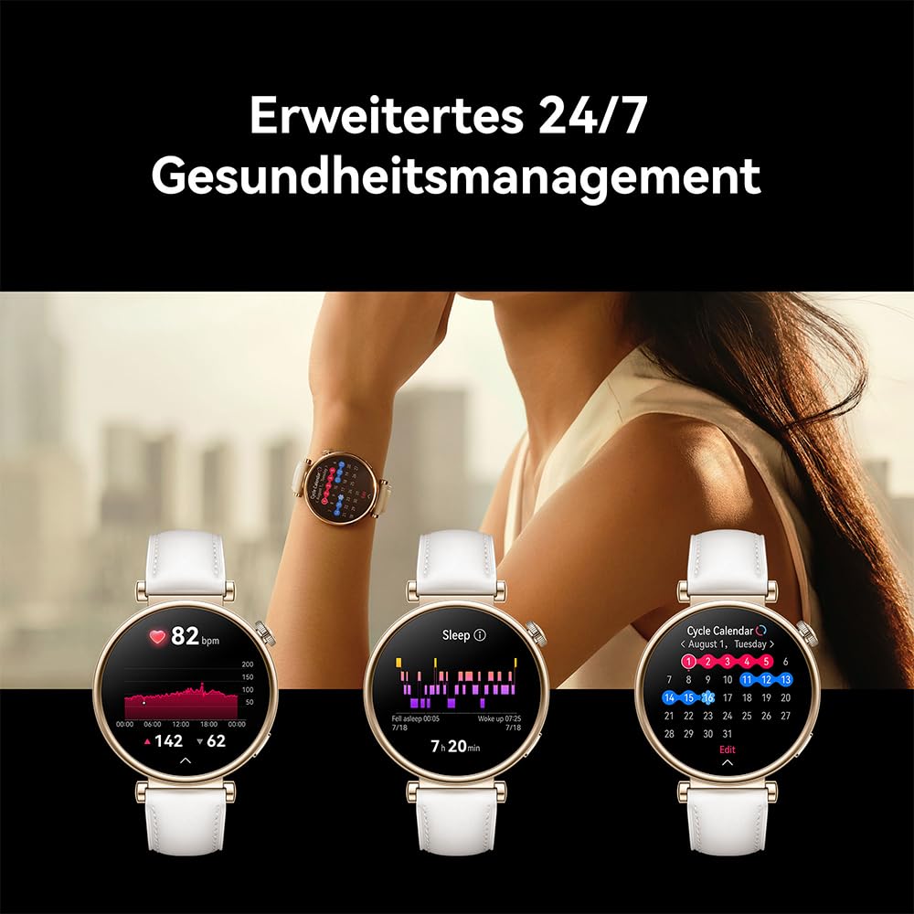 HUAWEI WATCH GT 4 46mm Smartwatch, Bis zu 2 Wochen Akkulaufzeit, Android und iOS, Kalorienmanagement, Professionelles Gesundheitsmanagement, SpO2, GPS, Deutsche Version, Schwarz