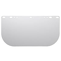 Jackson Safety Face Shield Window for Headgear, 8” x 15.5” x 0.04”, Polycarbonate, Unbound, Clear Tint (Case of 36), 30706