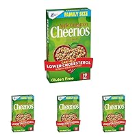 Apple Cinnamon Cheerios Heart Healthy Cereal, 19 OZ Family Size Box (Pack of 4)