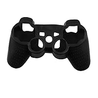 Skin Silicone Grip Cover Case for Sony PS3 Controller Playstation 3 Dualshock Wireless Game Controllers (Black)