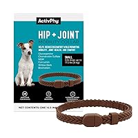 Hip + Joint Mobility Collar for Dogs with Glucosamine, Chondroitin, MSM, and More | Convenient & Easy | 30 Days of Continuous Support | Water Resistant (Small)