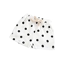 Girls Dress Short Boys Girls Kids Shorts Dot Polka Toddler Waist Pocket Baby Elasticated Girls Pants Shorts Size 8