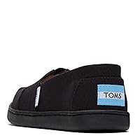 TOMS Unisex-Child Espadrille Sneaker, Black , 4 Big Kid