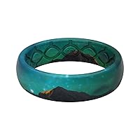 Aspire Silicone Ring Breathable Rubber Wedding Rings for Women, Lifetime Coverage, Unique Design, Comfort Fit Ring