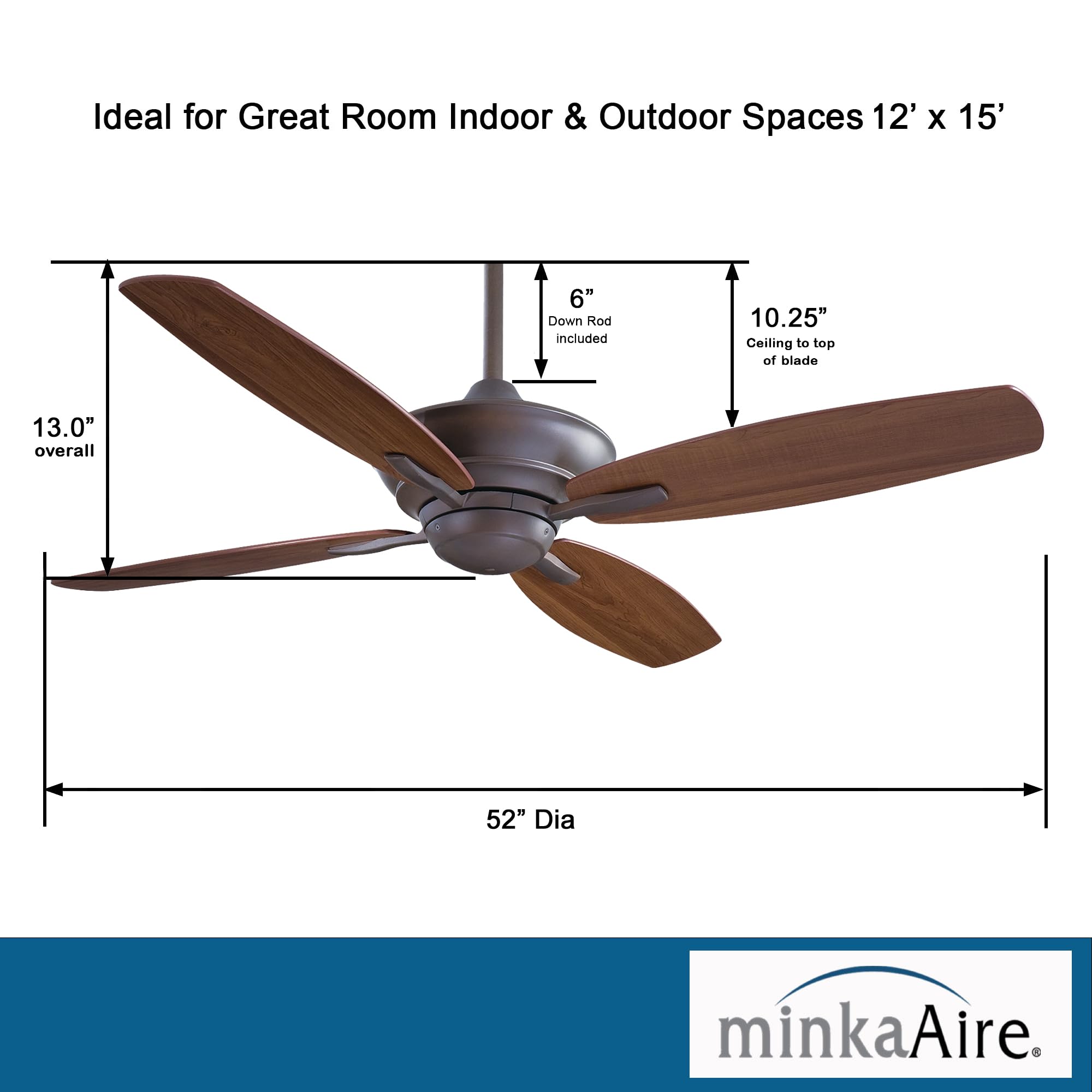 MINKA-AIRE F513-ORB New Era 52 Inch Ceiling Fan in Oil Rubbed Bronze Finish