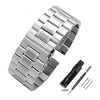 ZHUOLEI Diesel Brushed Stainless Steel Watch Band Strap 24mm/26mm/28mm/30mm Metal Replacement Bracelet with Double-Lock Deployment Clasp Replacement for Men's Diesel DZ1510