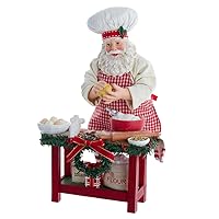 Kurt Adler 10.5-Inch Fabriché 2-Piece Baking Santa Set