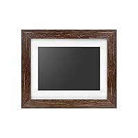 Aluratek 8” Distressed Wood Digital Photo Frame, Auto Slideshow, USB/SD/SDHC Supported, Built-in Clock & Calendar, Easy Setup, Wood Border