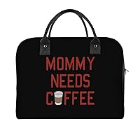 Mom Need Coffee Travel Tote Bag Large Capacity Laptop Bags Beach Handbag Lightweight Crossbody Shoulder Bags for Office