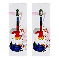 Butterfly Music Guitar Microfiber Gym Towels Fast Drying Sports Towel Fitness Workout Sweat Towels for Men & Women 2-Pack