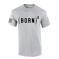 Born Again Jesus Mens Christian Short Sleeve T-Shirt Graphic Tee