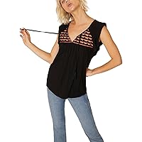 Sanctuary Womens Wild Belle Embroidered Boho Tank Top