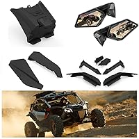 Kiwi Master Tablet Holder & Side Mirrors & Lower Half Doors & Fender Flares Compatible with Can Am Maverick X3